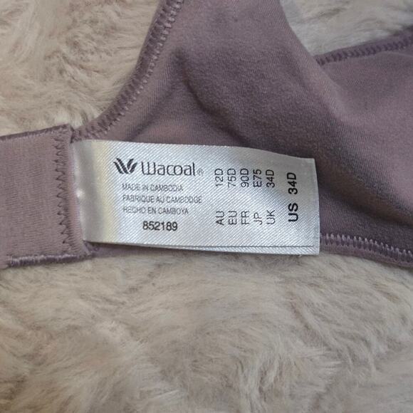 Wacoal Mauve How Perfect Wire Free T-Shirt Bra, Size 34D - Picture 3 of 6